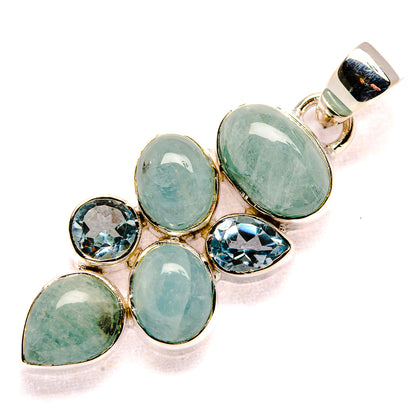 Aquamarine Pendants handcrafted by Ana Silver Co - PD35491 - Photo 2