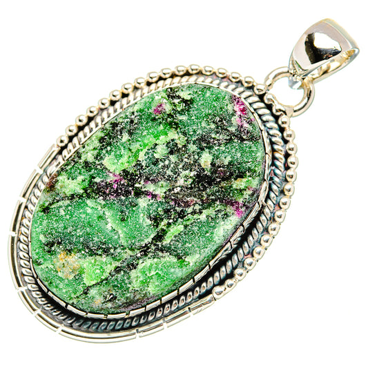 Ruby Zoisite Pendants handcrafted by Ana Silver Co - PD35515 - Photo 2