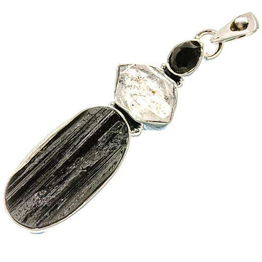 Black Tourmaline Pendants handcrafted by Ana Silver Co - PD35542 - Photo 2