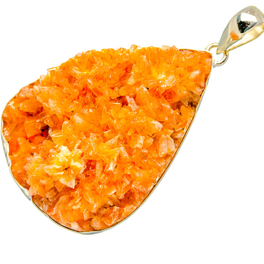 Orange Calcite Crystal Pendants handcrafted by Ana Silver Co - PD35547 - Photo 2
