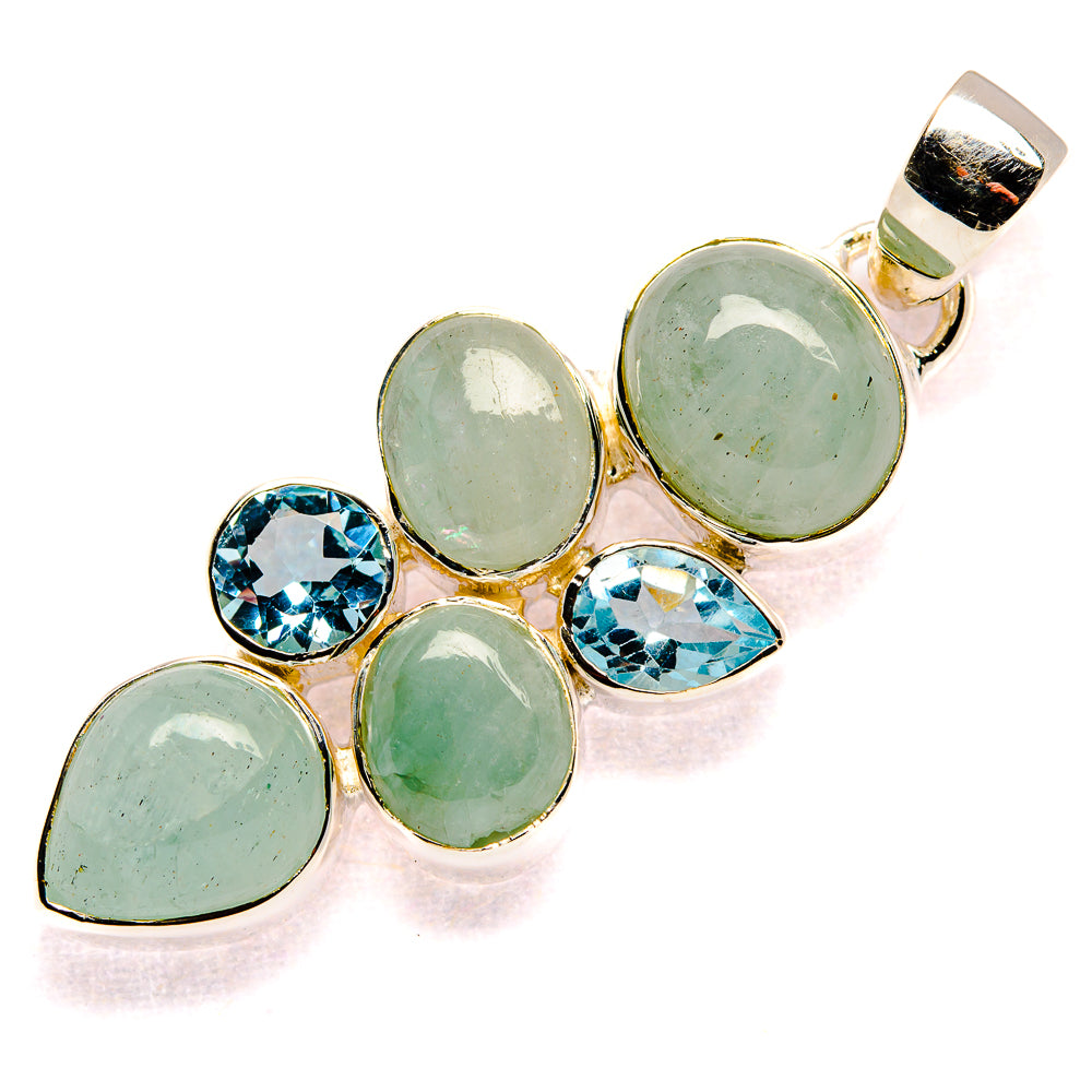 Aquamarine Pendants handcrafted by Ana Silver Co - PD35574 - Photo 2