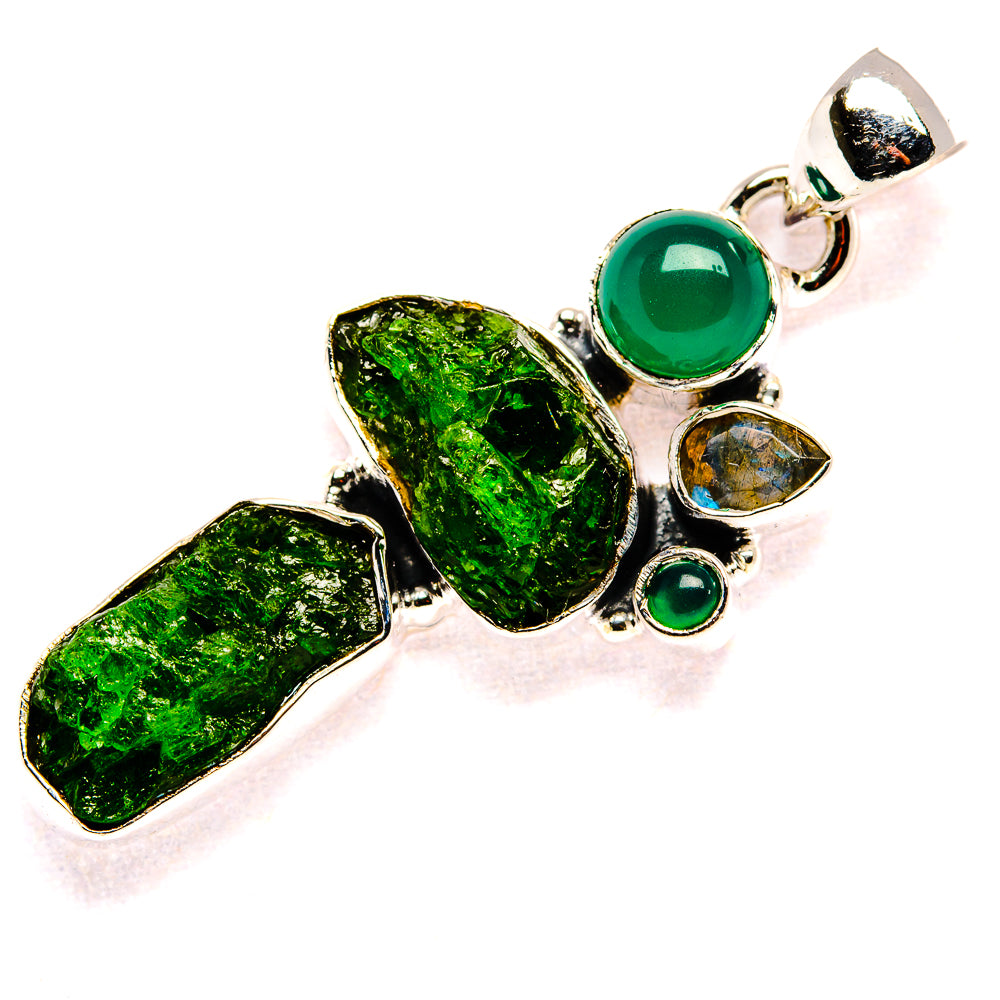 Chrome Diopside Pendants handcrafted by Ana Silver Co - PD35601 - Photo 2