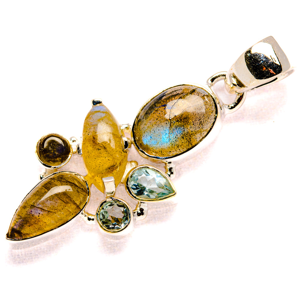 Labradorite Pendants handcrafted by Ana Silver Co - PD35602 - Photo 2