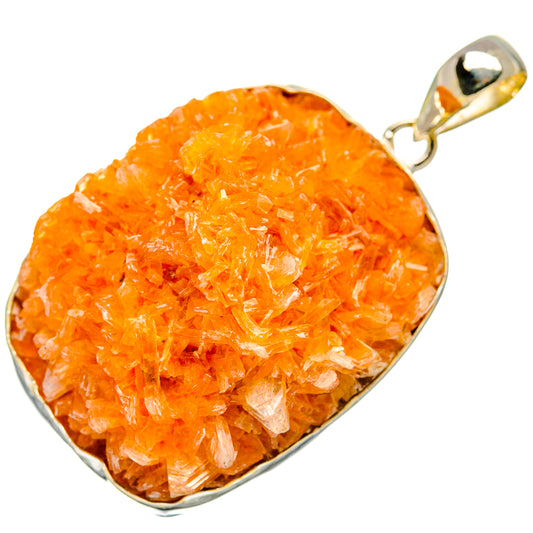 Orange Calcite Crystal Pendants handcrafted by Ana Silver Co - PD35612 - Photo 2
