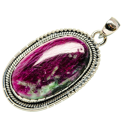 Ruby Zoisite Pendants handcrafted by Ana Silver Co - PD35616 - Photo 2