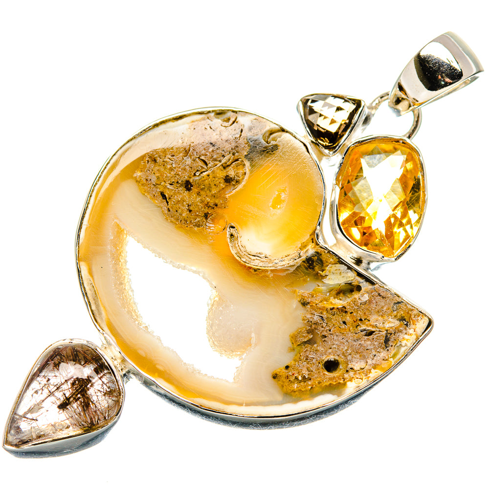 Geode Slice Pendants handcrafted by Ana Silver Co - PD35627 - Photo 2