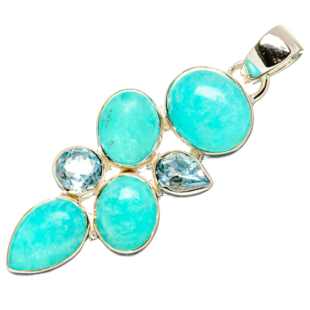 Amazonite Pendants handcrafted by Ana Silver Co - PD35638 - Photo 2
