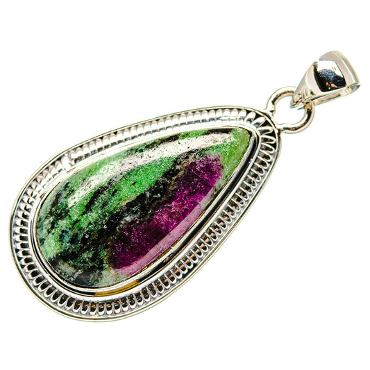Ruby Zoisite Pendants handcrafted by Ana Silver Co - PD35643 - Photo 2