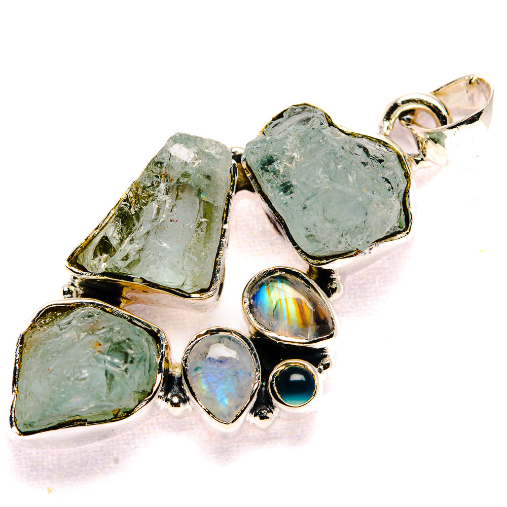 Aquamarine Pendants handcrafted by Ana Silver Co - PD35658 - Photo 2