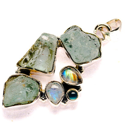 Aquamarine Pendants handcrafted by Ana Silver Co - PD35658 - Photo 2