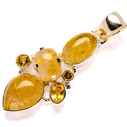 Rutilated Quartz Pendants handcrafted by Ana Silver Co - PD35660 - Photo 2