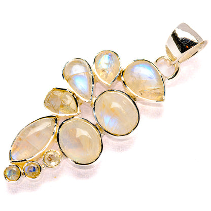 Rainbow Moonstone Pendants handcrafted by Ana Silver Co - PD35669 - Photo 2