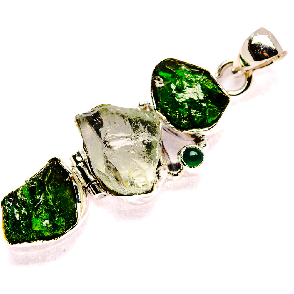 Chrome Diopside Pendants handcrafted by Ana Silver Co - PD35677 - Photo 2