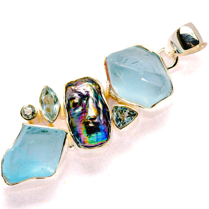 Aquamarine Pendants handcrafted by Ana Silver Co - PD35683 - Photo 2