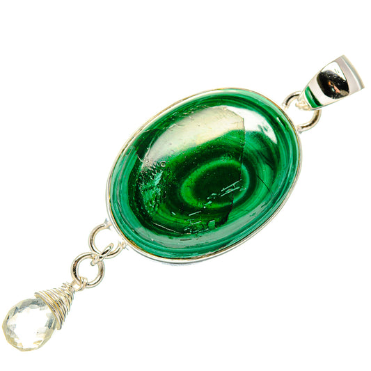Malachite Pendants handcrafted by Ana Silver Co - PD35718 - Photo 2