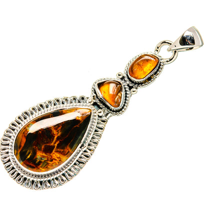 Golden Pietersite Pendants handcrafted by Ana Silver Co - PD35740 - Photo 2