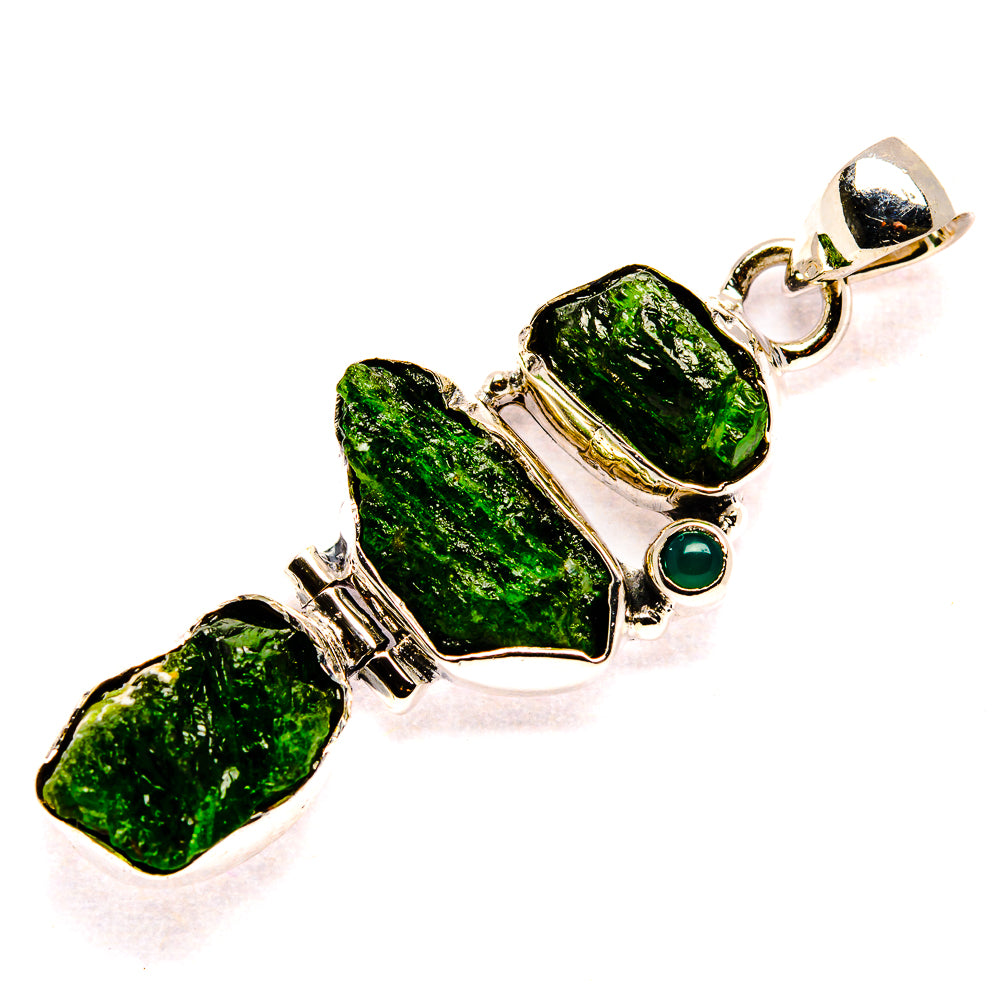 Chrome Diopside Pendants handcrafted by Ana Silver Co - PD35774 - Photo 2