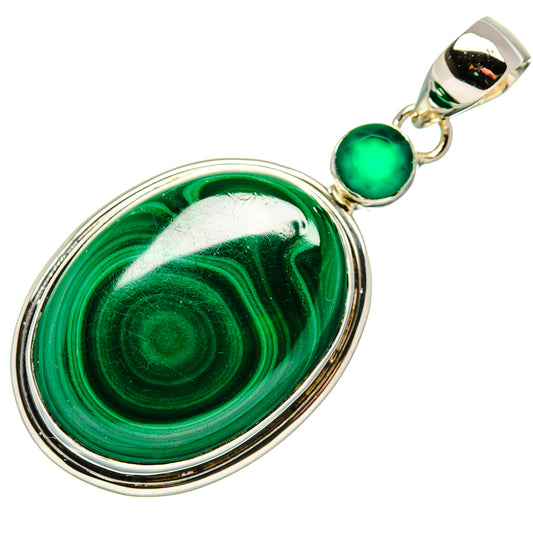 Malachite Pendants handcrafted by Ana Silver Co - PD35810 - Photo 2