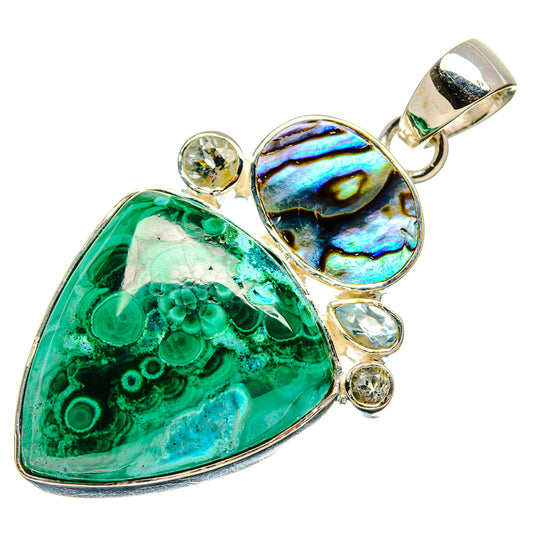 Malachite Pendants handcrafted by Ana Silver Co - PD35811 - Photo 2