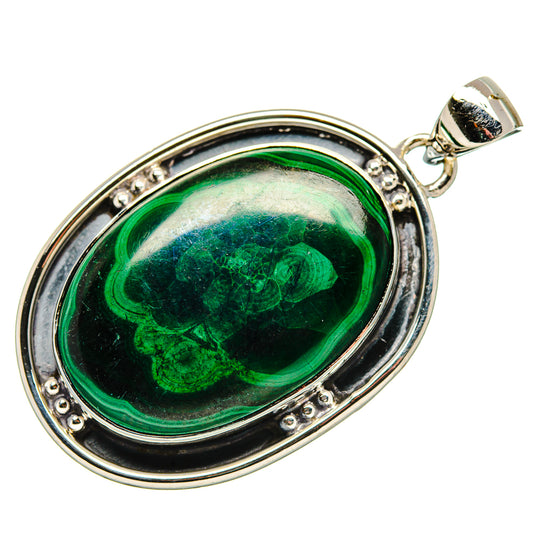 Malachite Pendants handcrafted by Ana Silver Co - PD35816 - Photo 2