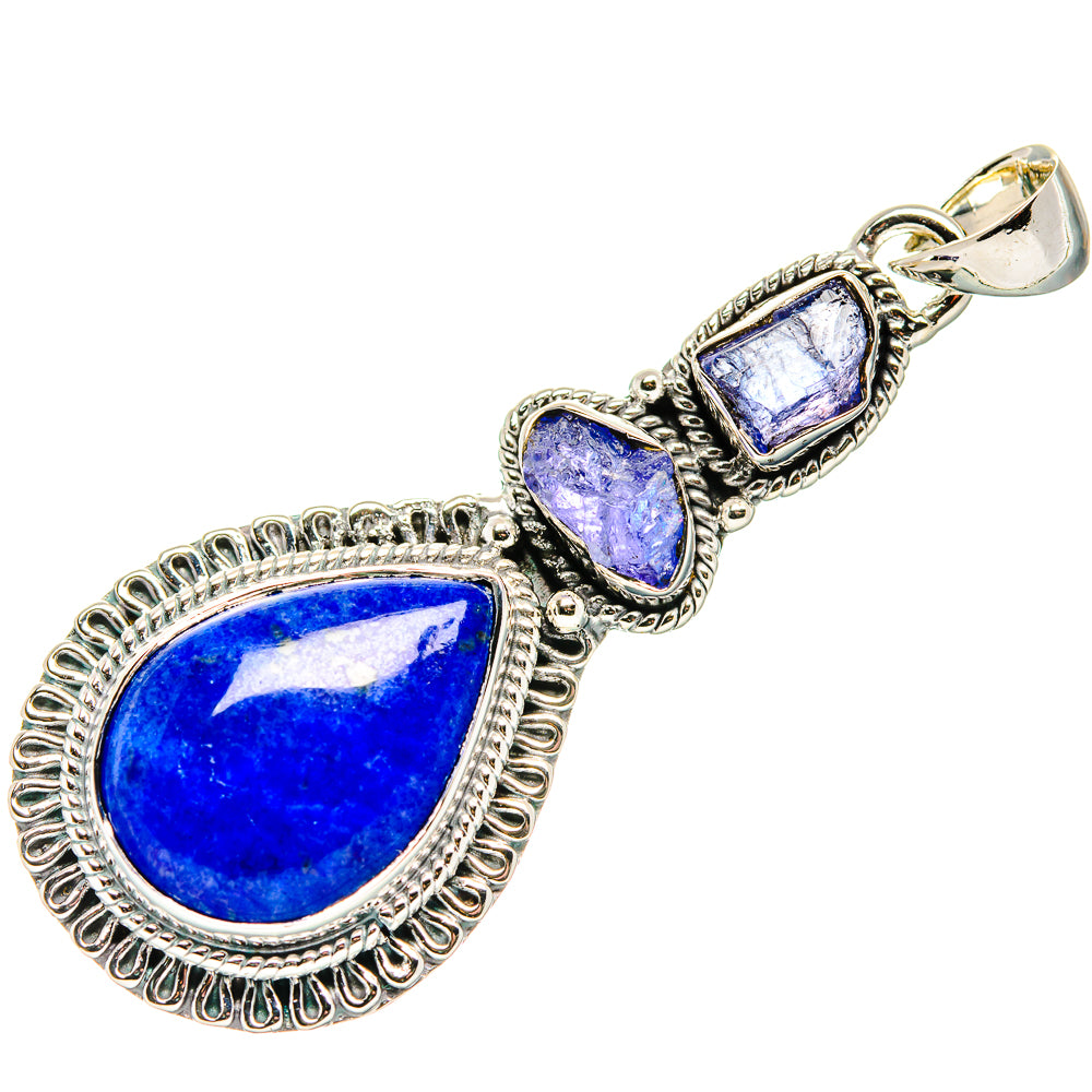 Lapis Lazuli Pendants handcrafted by Ana Silver Co - PD35819 - Photo 2