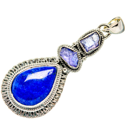 Lapis Lazuli Pendants handcrafted by Ana Silver Co - PD35819 - Photo 2