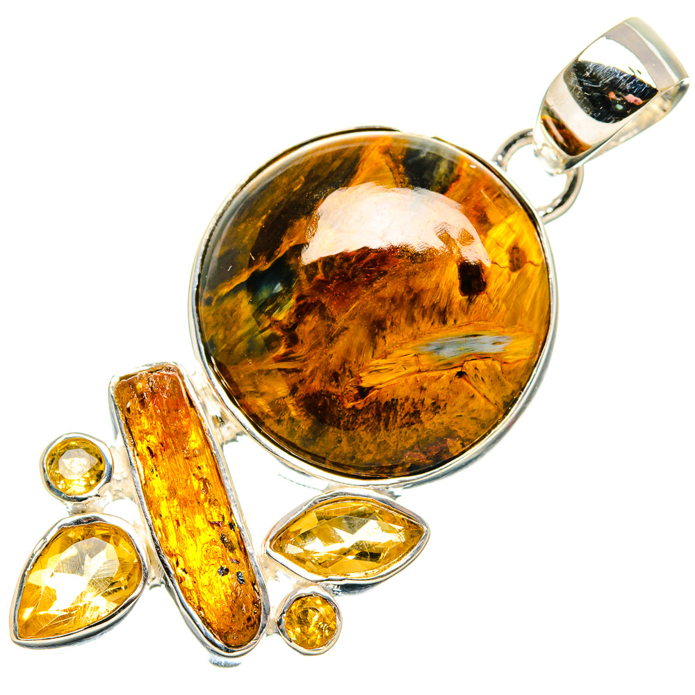 Golden Pietersite Pendants handcrafted by Ana Silver Co - PD35828 - Photo 2