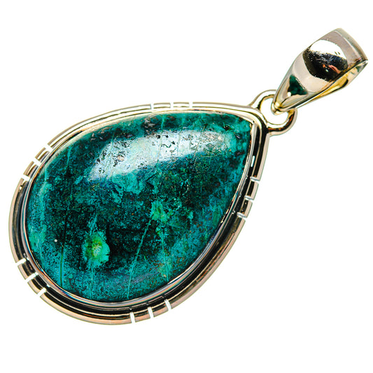 Chrysocolla Pendants handcrafted by Ana Silver Co - PD35838 - Photo 2