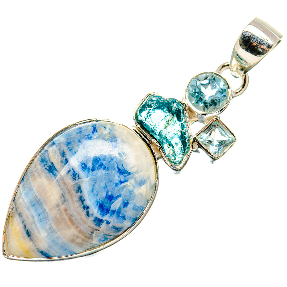 Blue Scheelite Pendants handcrafted by Ana Silver Co - PD35847 - Photo 2