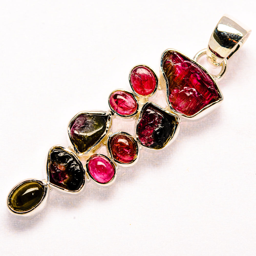 Pink Tourmaline Pendants handcrafted by Ana Silver Co - PD35864 - Photo 2