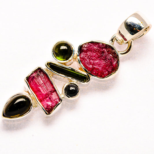 Pink Tourmaline Pendants handcrafted by Ana Silver Co - PD35867 - Photo 2