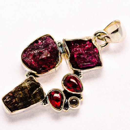 Pink Tourmaline Pendants handcrafted by Ana Silver Co - PD35880 - Photo 2