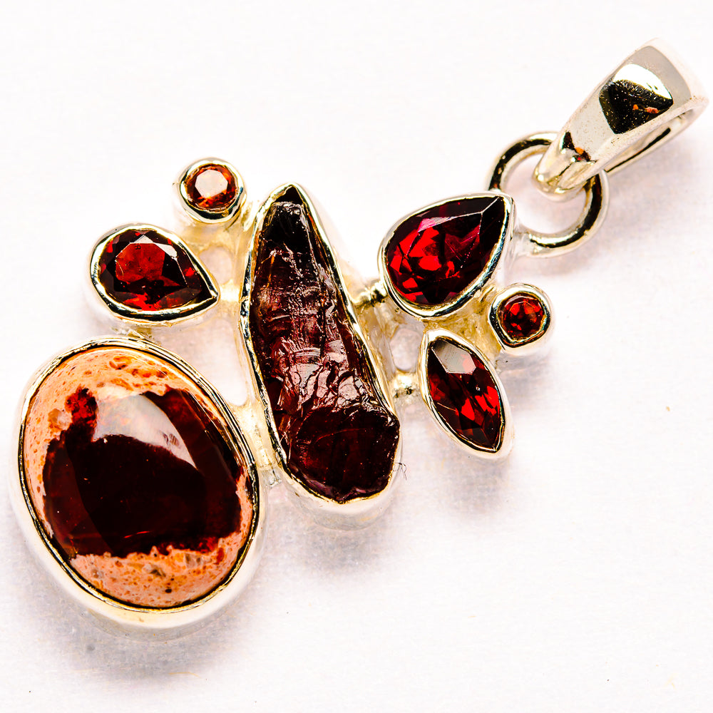 Mexican Fire Opal Pendants handcrafted by Ana Silver Co - PD35885 - Photo 2