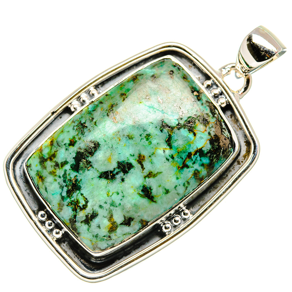 Tibetan Turquoise Pendants handcrafted by Ana Silver Co - PD35903 - Photo 2