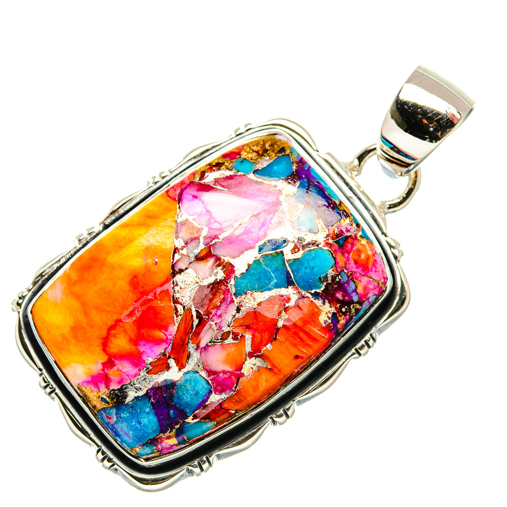 Kingman Pink Turquoise Pendants handcrafted by Ana Silver Co - PD35908 - Photo 2