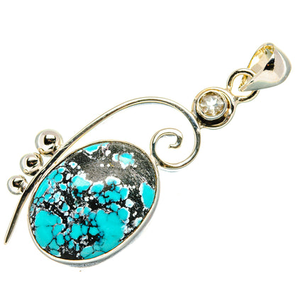 Tibetan Turquoise Pendants handcrafted by Ana Silver Co - PD35924 - Photo 2
