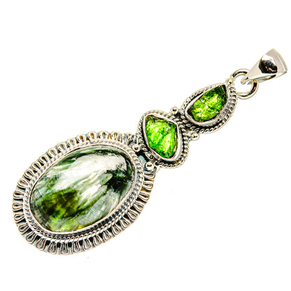 Seraphinite Pendants handcrafted by Ana Silver Co - PD35927 - Photo 2