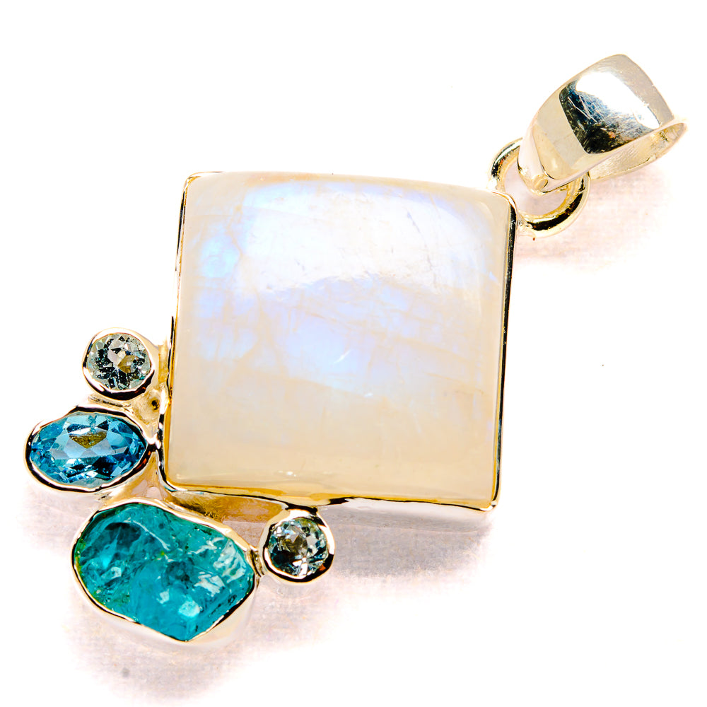 Rainbow Moonstone Pendants handcrafted by Ana Silver Co - PD35952 - Photo 2