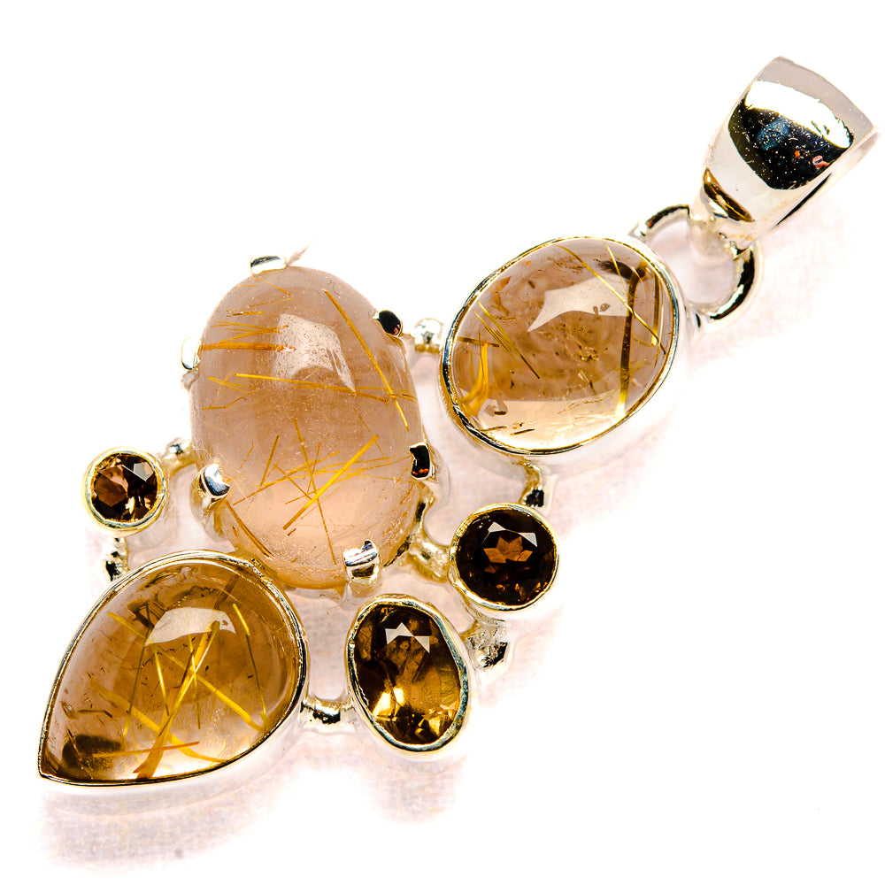 Rutilated Quartz Pendants handcrafted by Ana Silver Co - PD35969 - Photo 2
