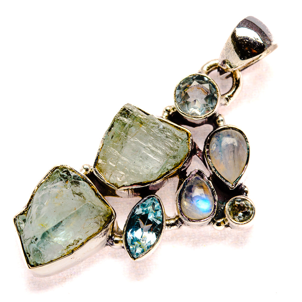 Aquamarine Pendants handcrafted by Ana Silver Co - PD35976 - Photo 2
