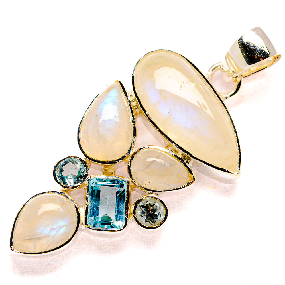 Rainbow Moonstone Pendants handcrafted by Ana Silver Co - PD35977 - Photo 2