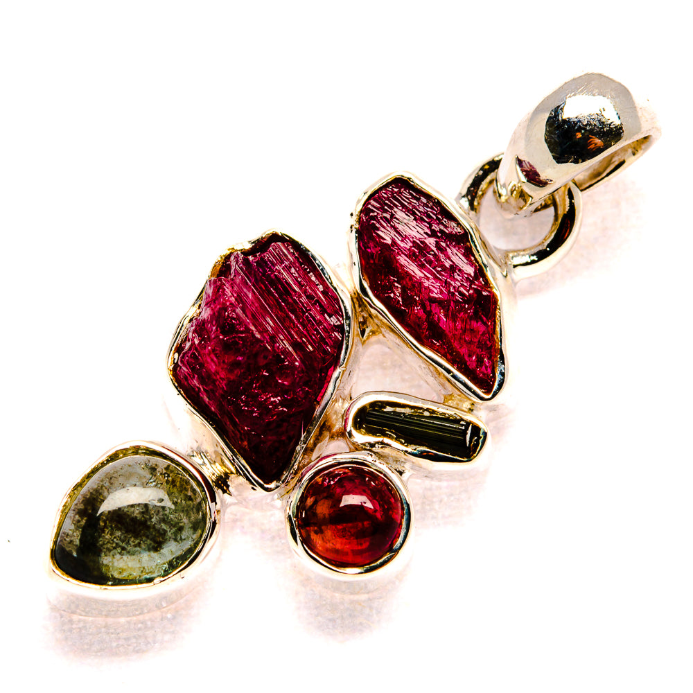 Pink Tourmaline Pendants handcrafted by Ana Silver Co - PD35980 - Photo 2