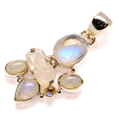 Rainbow Moonstone Pendants handcrafted by Ana Silver Co - PD35981 - Photo 2