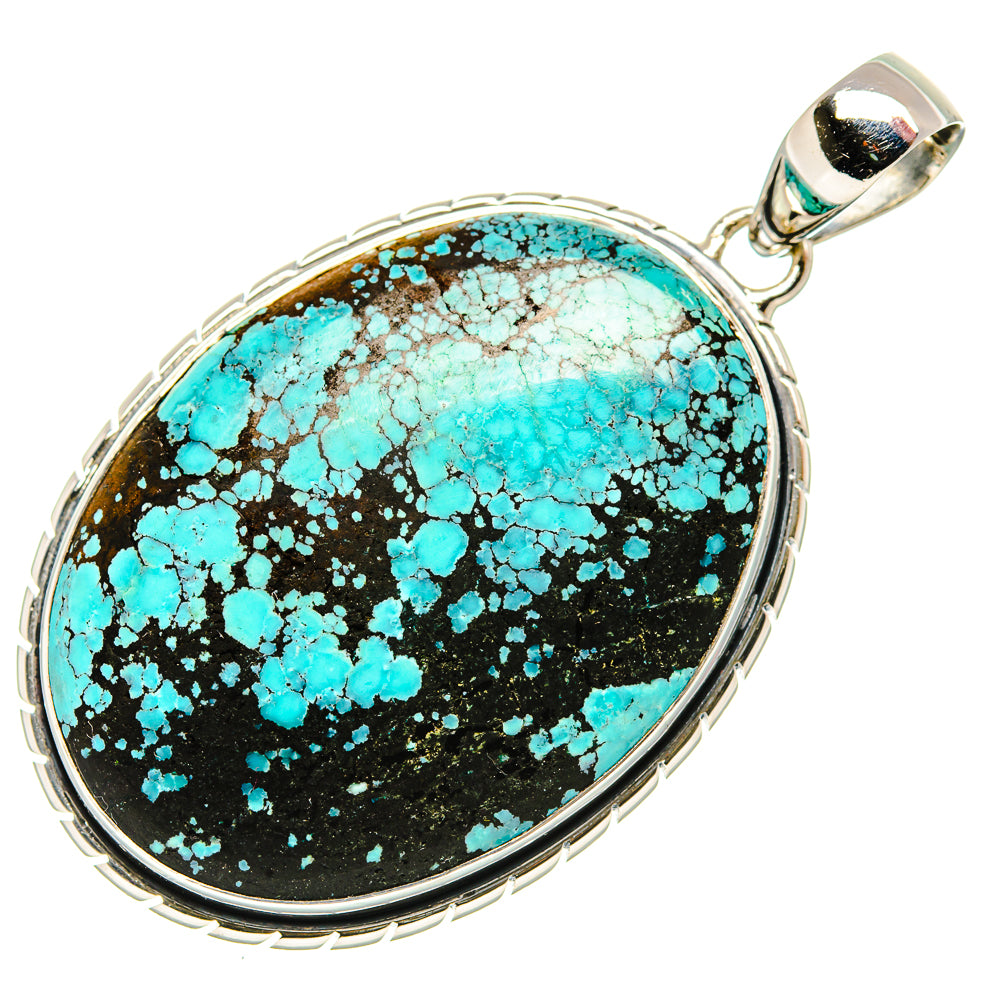 Tibetan Turquoise Pendants handcrafted by Ana Silver Co - PD36007 - Photo 2