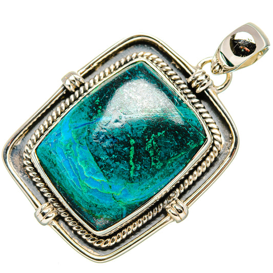 Chrysocolla Pendants handcrafted by Ana Silver Co - PD36021 - Photo 2