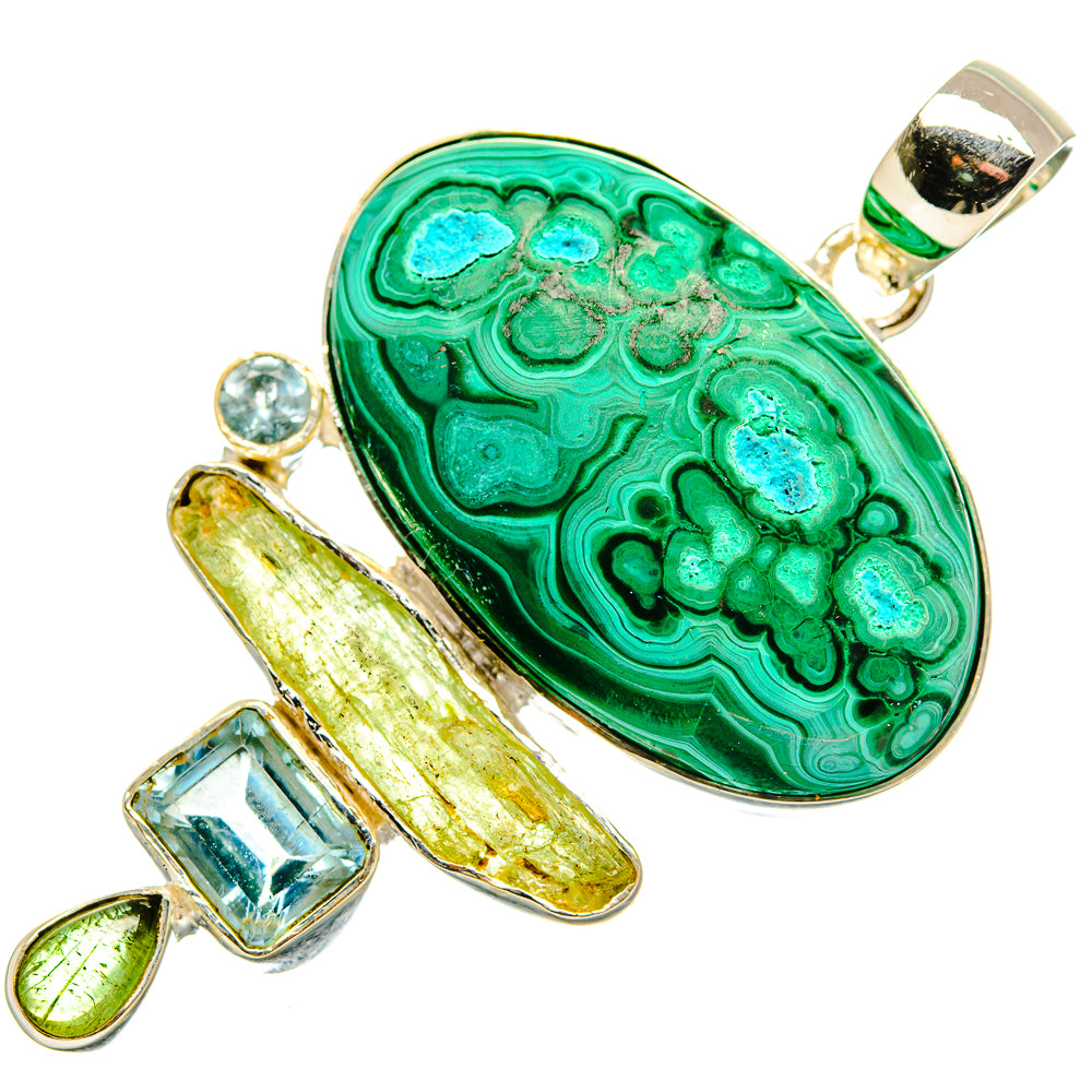 Malachite Pendants handcrafted by Ana Silver Co - PD36047 - Photo 2