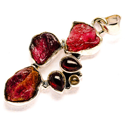 Pink Tourmaline Pendants handcrafted by Ana Silver Co - PD36087 - Photo 2