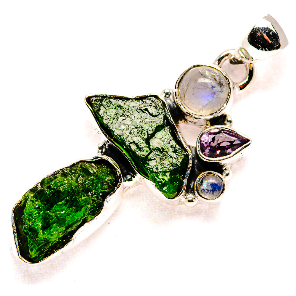 Chrome Diopside Pendants handcrafted by Ana Silver Co - PD36097 - Photo 2