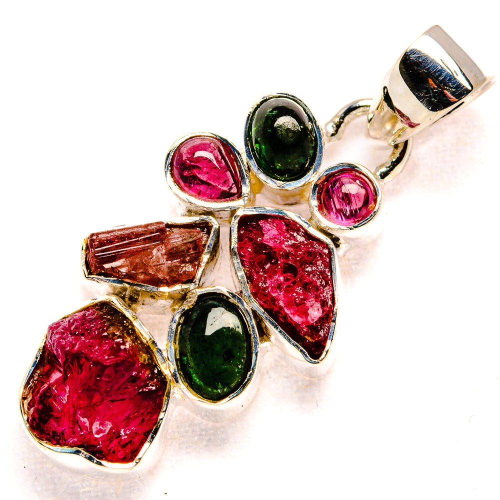Pink Tourmaline Pendants handcrafted by Ana Silver Co - PD36130 - Photo 2