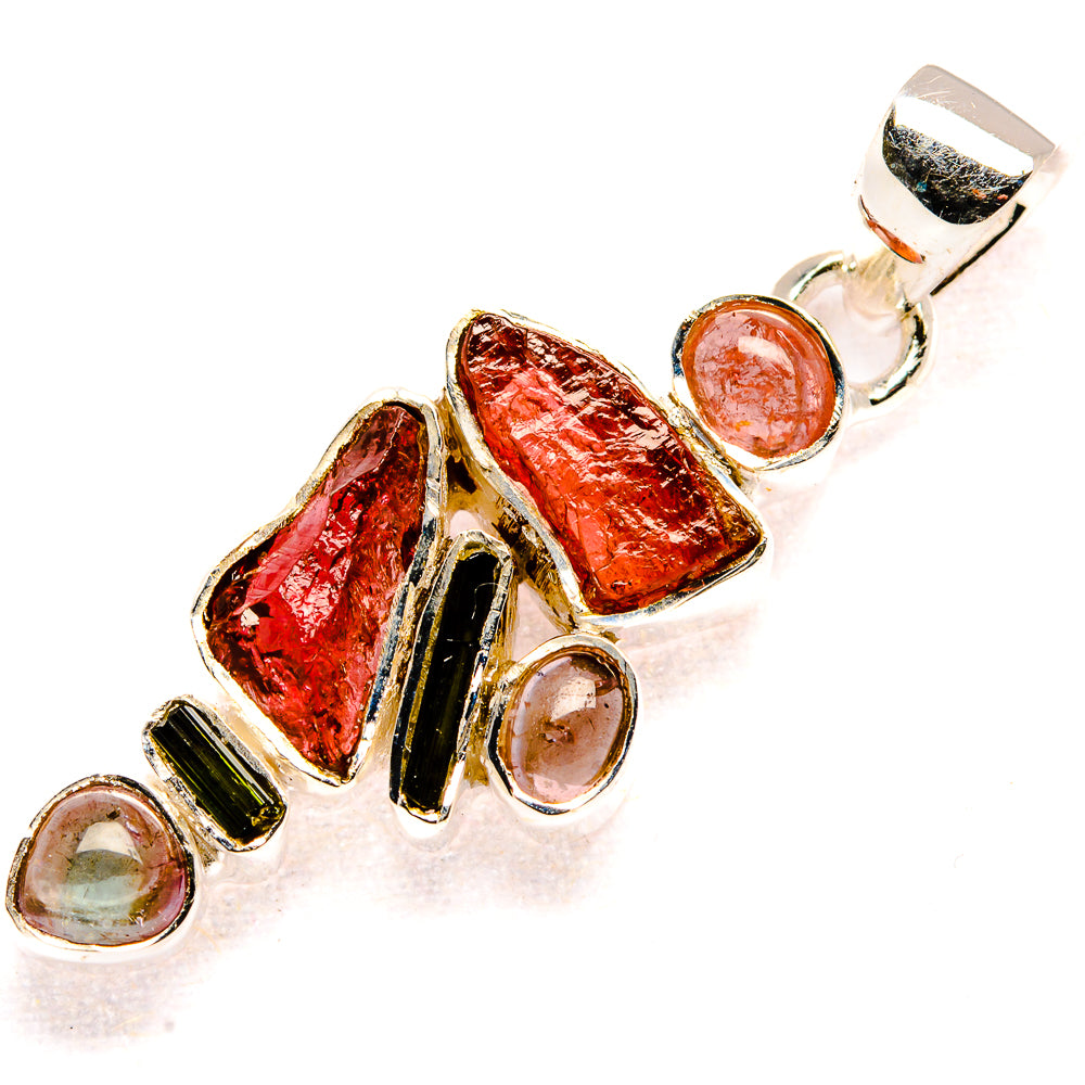 Pink Tourmaline Pendants handcrafted by Ana Silver Co - PD36134 - Photo 2